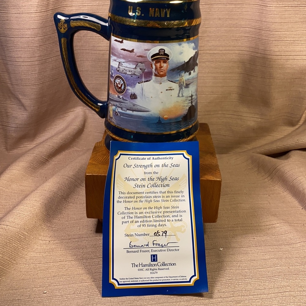 US Navy Beer Stein numbered limited edition NWT